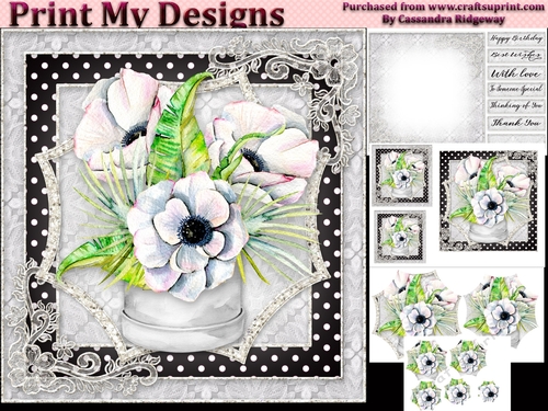 Happy Birthday Polka dot flowers