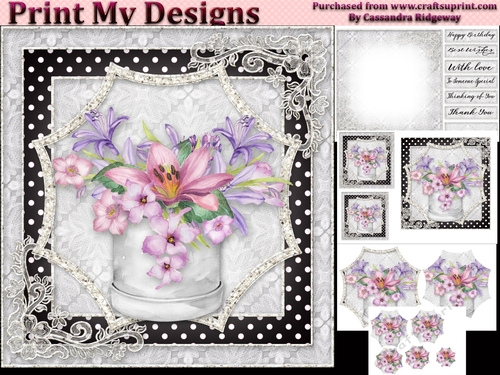 Happy Birthday Polka dot flowers
