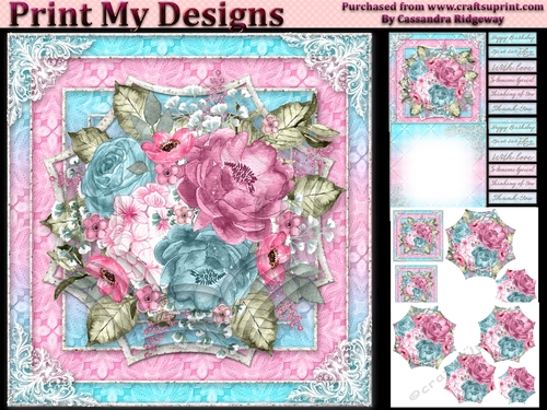 ladies multi purpose card Happy Birthday thank you