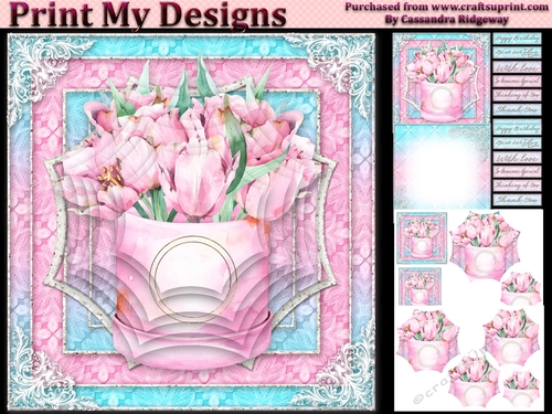 ladies multi purpose card Happy Birthday thank you