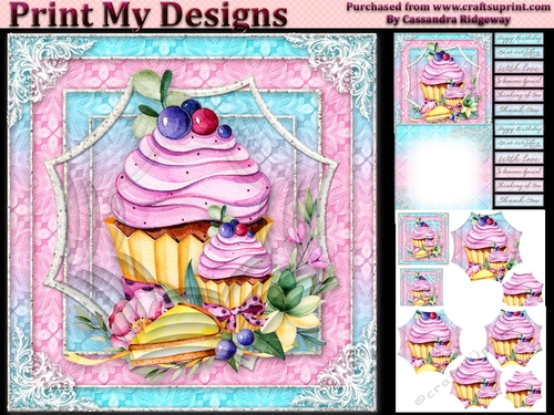 ladies multi purpose card Happy Birthday thank you