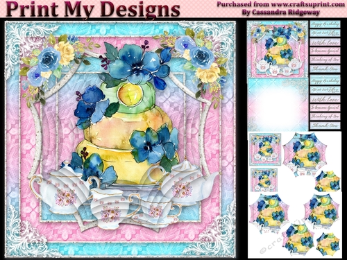 ladies multi purpose card Happy Birthday thank you