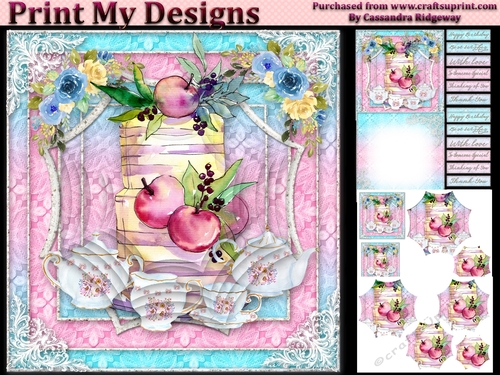 ladies multi purpose card Happy Birthday thank you