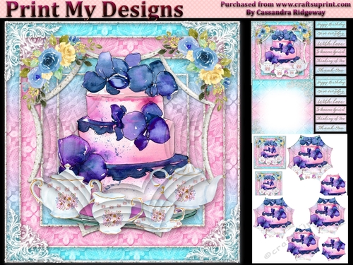 ladies multi purpose card Happy Birthday thank you