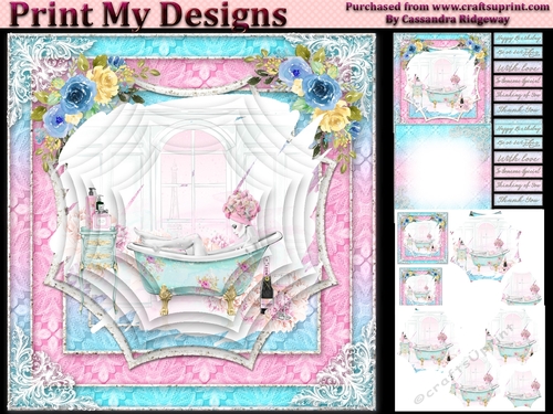 ladies multi purpose card Happy Birthday thank you