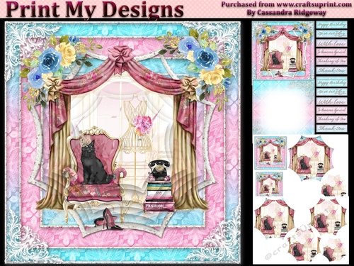 ladies multi purpose card Happy Birthday thank you