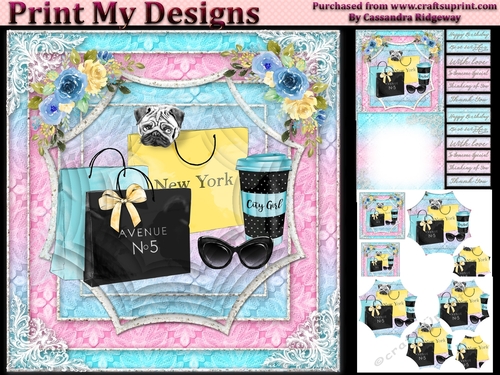 ladies multi purpose card Happy Birthday thank you