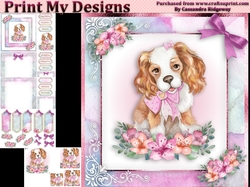 Birthday card with cute flowers