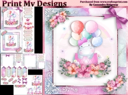 birthday card with cute flowers