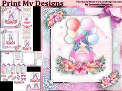 birthday card with cute flowers