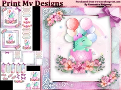 birthday card with cute flowers