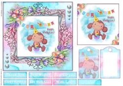 Cute little animal collection with tag