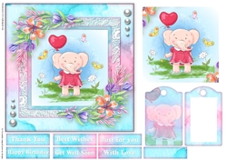 Cute little animal collection with tag