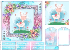 Cute little animal collection with tag
