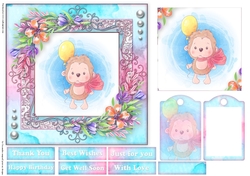 Cute little animal collection with tag