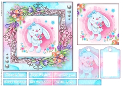 Cute little animal collection with tag