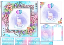 Cute little animal collection with tag