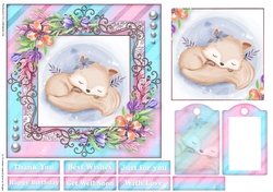 Cute little animal collection with tag