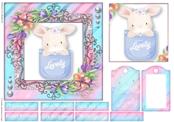 Cute little animal collection with tag