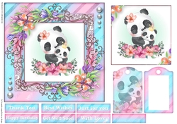 Cute little animal collection with tag