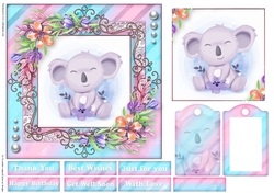 Cute little animal collection with tag