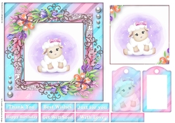 Cute little animal collection with tag