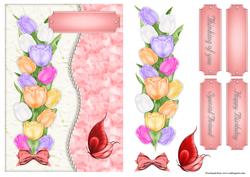 Red Tulips Crinkle Card Front
