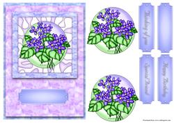 Floral Card Front with Decoupage