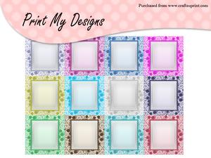 12 5x5 Card Fronts Set 17
