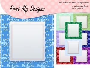 5x5 Happy Fathers Day Card Fronts