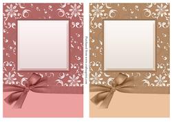 Luxurious A5 Floral Card Fronts with Bow