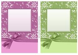 Luxurious A5 Floral Card Fronts with Bow