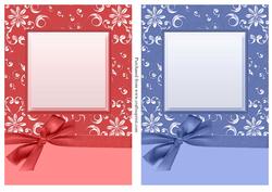 Luxurious A5 Floral Card Fronts with Bow