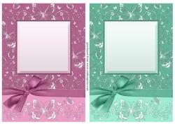Luxurious A5 Floral & Butterfly Card Fronts with Bow