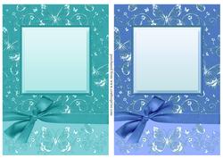 Luxurious A5 Floral & Butterfly Card Fronts with Bow