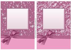 Luxurious A5 Floral & Butterfly Card Fronts with Bow