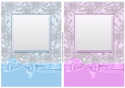 Deluxe A5 Floral Card Fronts with Bow