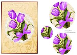 Purple Tulip Card Front