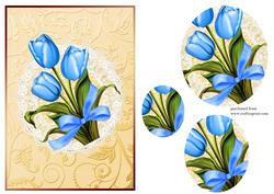 Blue Tulips Card Front