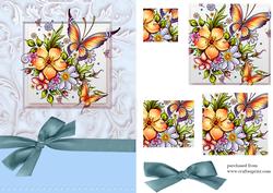 Floral Butterfly Pyramage Card