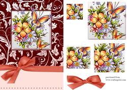Floral Butterfly Pyramage Card