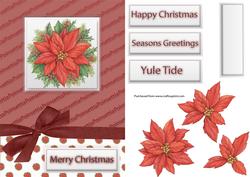 Poinsettia Christmas Decoupage Card
