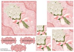 Floral Card Front with Pyramage