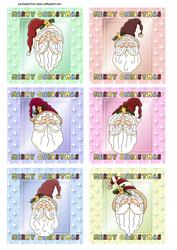 Christmas Santa Square Toppers