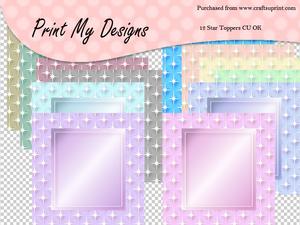 12 5x5 Star Card Fronts for Pu & Cu