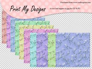 10 5x5 Leafy Backgrounds Cu Ok