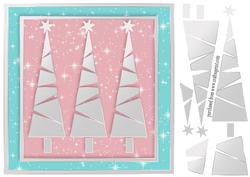 Three Christmas Trees Decoupage