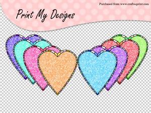 Glitter Heart Layers Cu4cu Ok