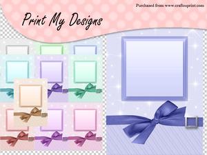 A5 Christmas Sparkle Card Fronts Cu & Pu
