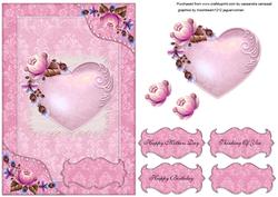 Floral Card Front Mothers Day, Birthday